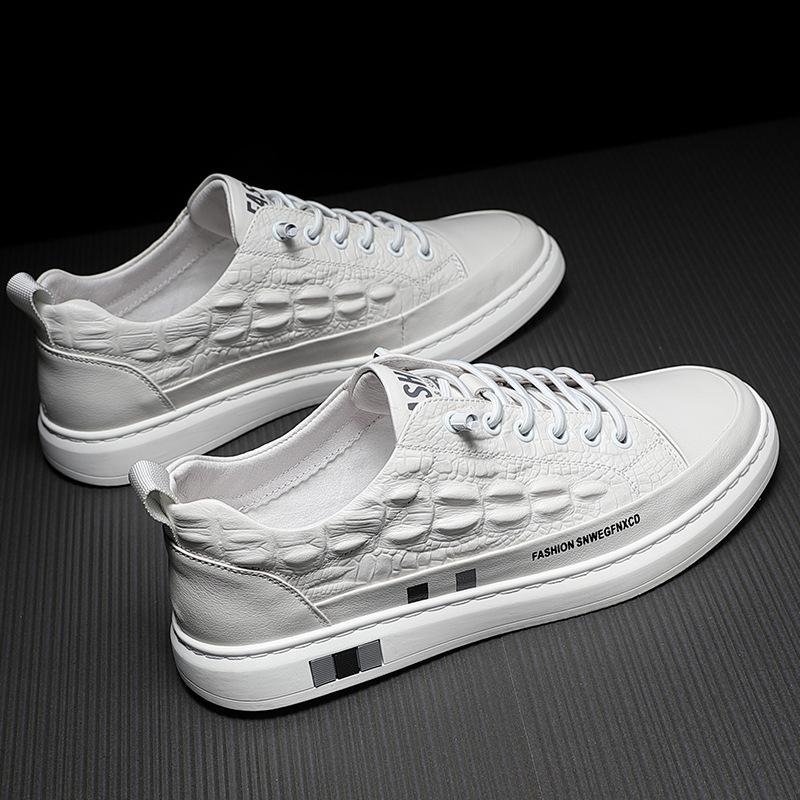 

New men s shoes, spring little white shoes, boys shoes, casual shoes, one pedal, trendy shoes, men s shoes, board shoes 38 белый