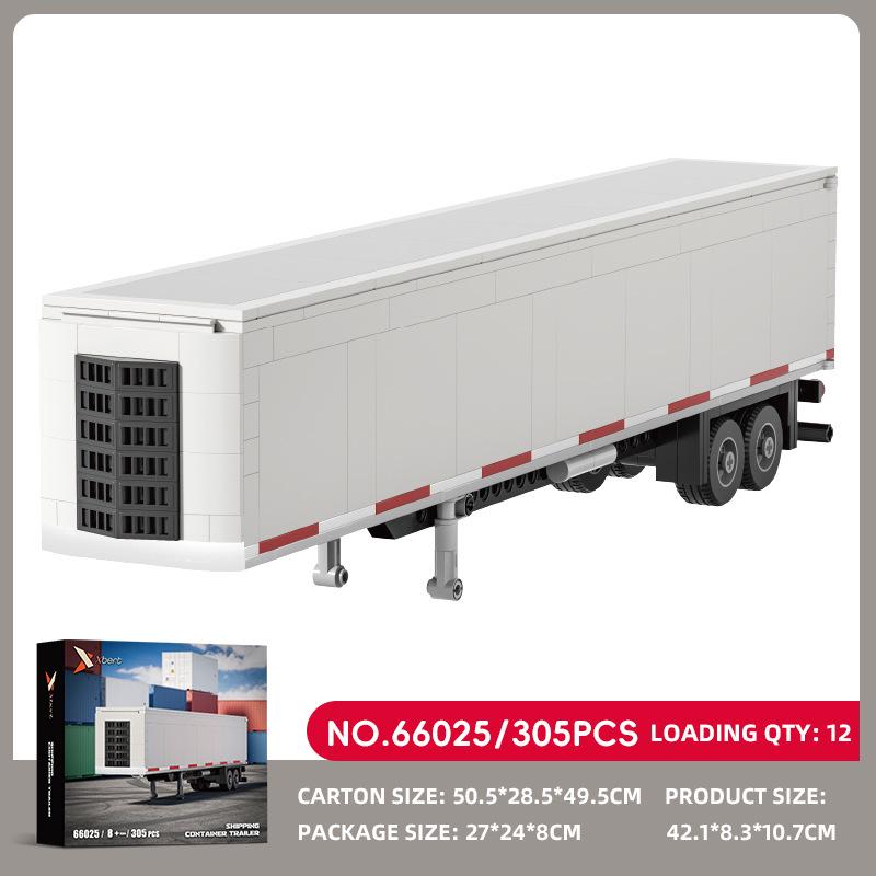 Brick Joy Transportation Truck Series: Semi-Trailer Car Building Blocks for Boys - Small Particle Assembly Toy