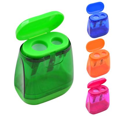 Double-hole Pencil Sharpener, Plastic Pencil Sharpener With Cover, Pencil Sharpener, Cute Children's Pencil Sharpener, Pencil Sharpener, Printable