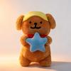Line Art Dog Plush Toy With Starry Night Design For Couples And Gift Giving