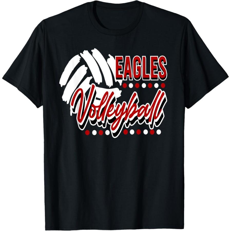 

Eagles Volleyball Mom Player Red Black White T-Shirt(1) XXXXXL чорний