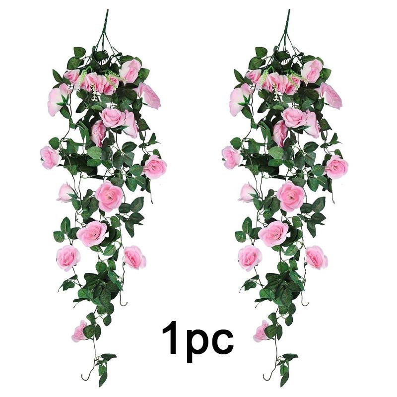 Artificial Artificial Rose Vine Wall-mounted Home Storefront, Outdoor Wedding Flower Vine and Green Plant Decoration