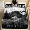 1PC Burzum Patterned Flannel Blanket Suitable For All Seasons for Home Decor Warmth and Comfort Gifts Holiday Present