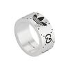 Gucci Adidas X Kollaboration Limitierte Edition Logo Vintage Stil Glänzend 925 Silberring Unisex Ringe 702766-J8400-0728