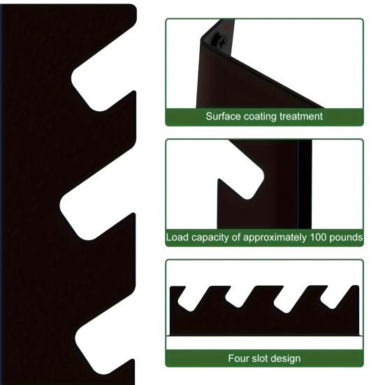 2 st Väggmonterad Verktygsorganisatorställ Kraftig Metall Multifunktionell Garage Förråd Trädgårdsredskap Förvaringshållare