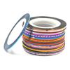 MNFT 60pcs 1mm*20yards colorful Tinsel Chenille Fly Tying Material UV Shinning Lines Tape for Fly Fishing Nymph Chironomid