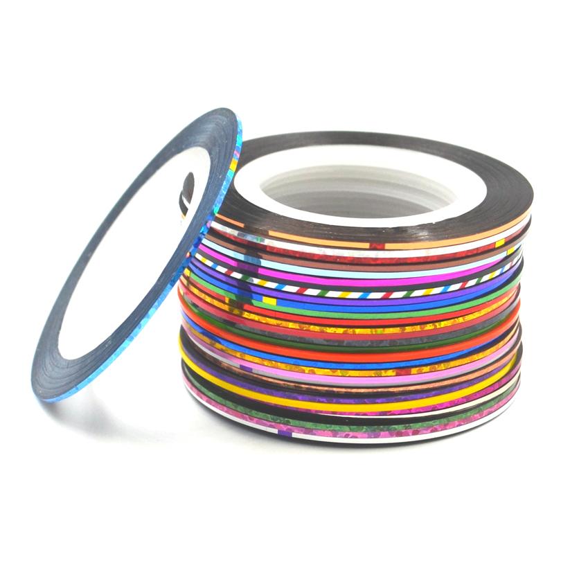 MNFT 60pcs 1mm*20yards colorful Tinsel Chenille Fly Tying Material UV Shinning Lines Tape for Fly Fishing Nymph Chironomid