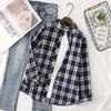 Autumn Women's Red Black Plaid Shirt Lady Fit Long Sleeve Cotton Casual Shirts & Tops Ladies Multicolor Checkered Clothes
