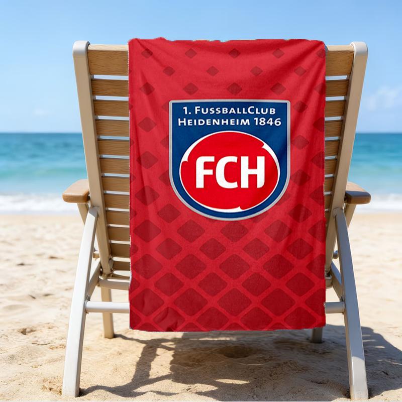 Heidenheim Squad Beach Towel - Soft, Absorbent Microfiber, Lightweight, Ideal for The Beach, Parties, Travel, Camping fan gifts