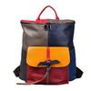 Retro Leather Women'S Bag Color Contrasting Color First Layer Cowhide Backpack Bucket Bag Women'S Casual Backpack
