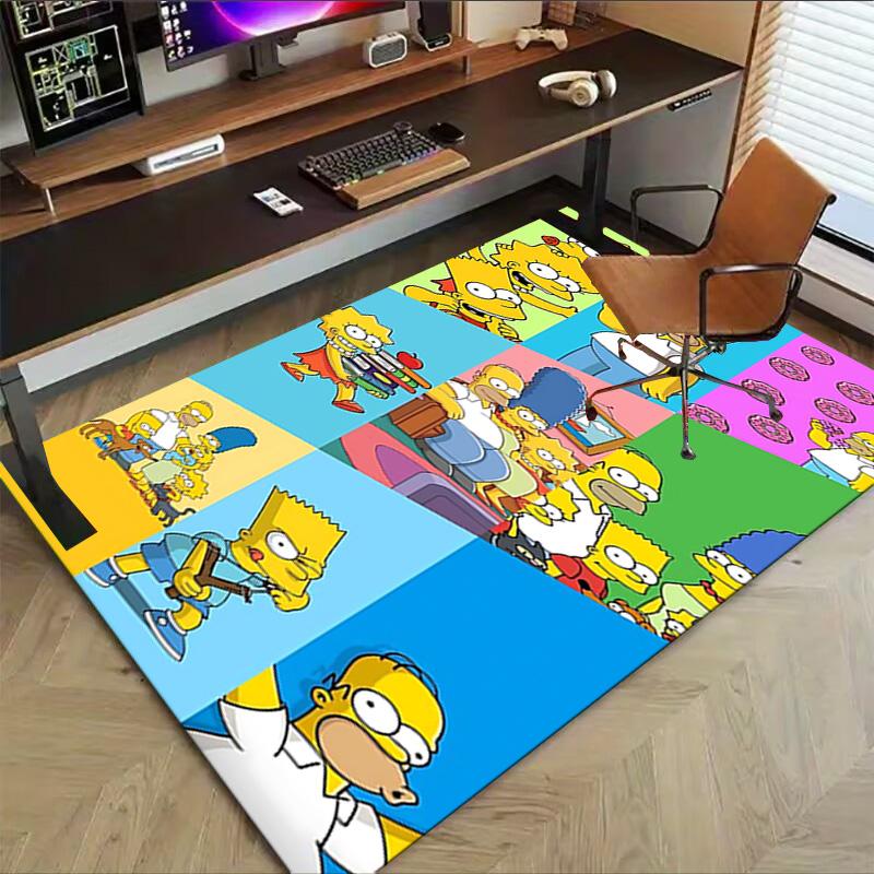 Simpsons Family Carpet For Playroom Bedroom Living Room Sofa Home Decorkids Game Area Rug Nonslip Floor Mat