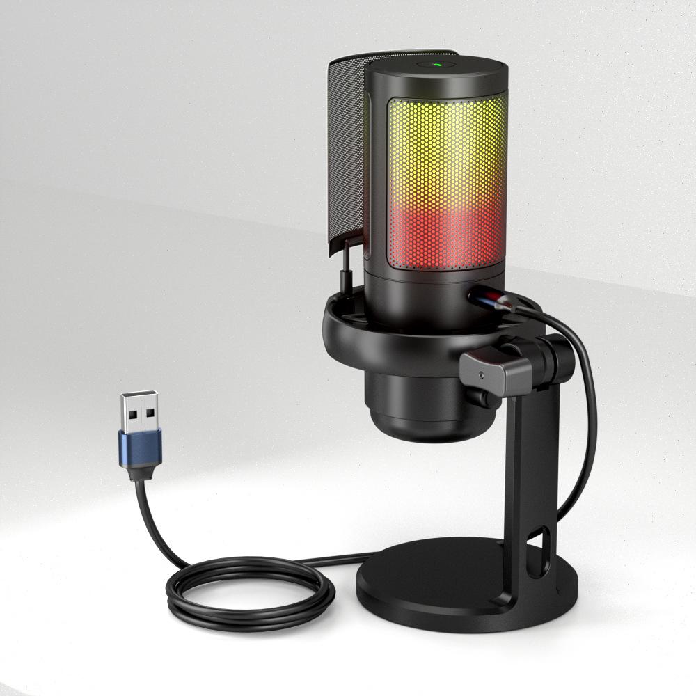 

RGB Desktop USB Microphone for Live Streaming, Gaming, Karaoke & Recording