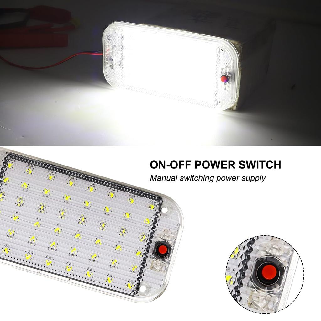 Interior LED Lamp for Car Suitcase Light Truck RV Interior Lighting for and Campers 48-LED Replacement, Trunk, Cars, Boats, Trailers,