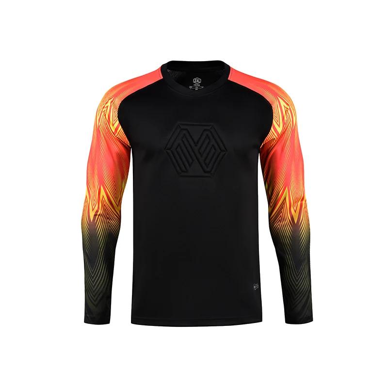 Men Boys Football Jersey Tracksuit Long SleeveGradient Color Seaside Buffer Protection Adult Kids Goalkeeper Suits