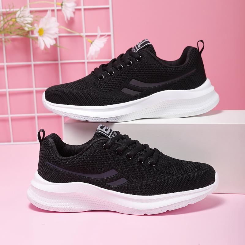 New women's shoes breathable soft-soled fly-woven mesh shoes daily outdoor lightweight and versatile casual shoes