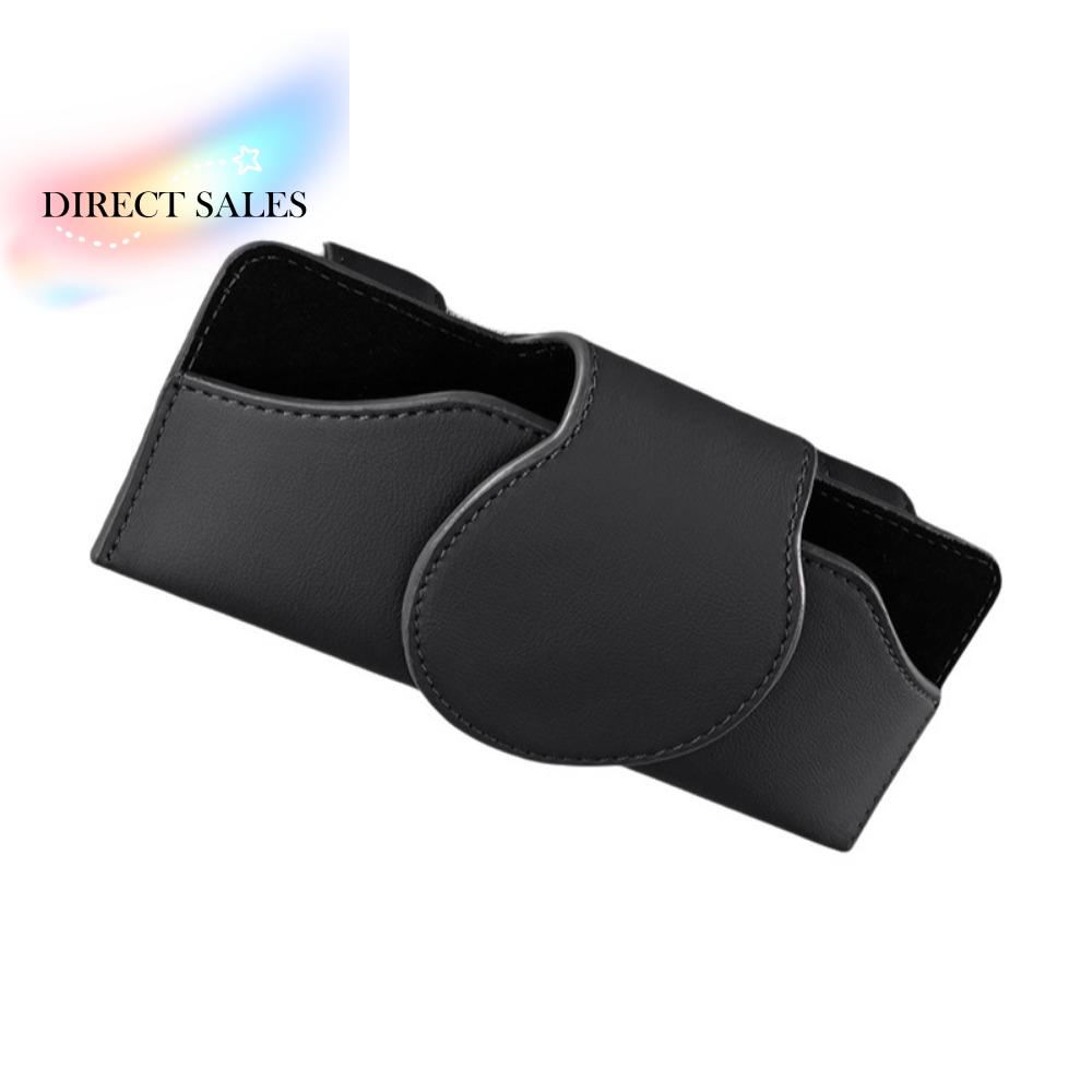 PU Leather Car Glasses Case Eyeglass Case Shock-proof Car Sunglasses Holder Stable Anti-Scratch Sun Visor Storage Box Vehicle