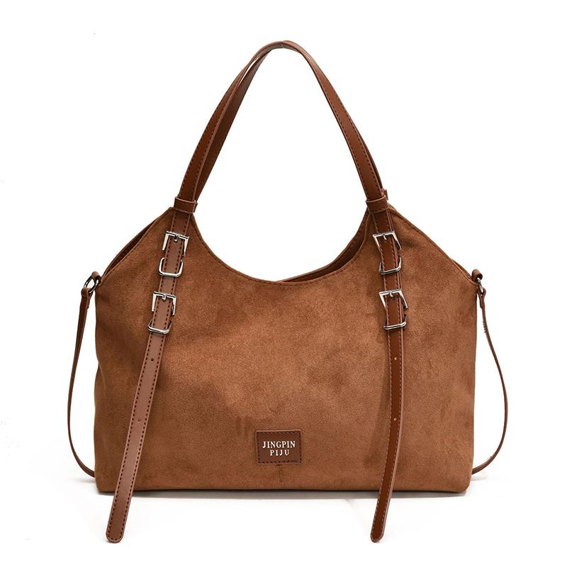 

Вместительные замшевые женские сумки, универсальные сумки через плечо, простые сумки для покупок, повседневные и винтажные