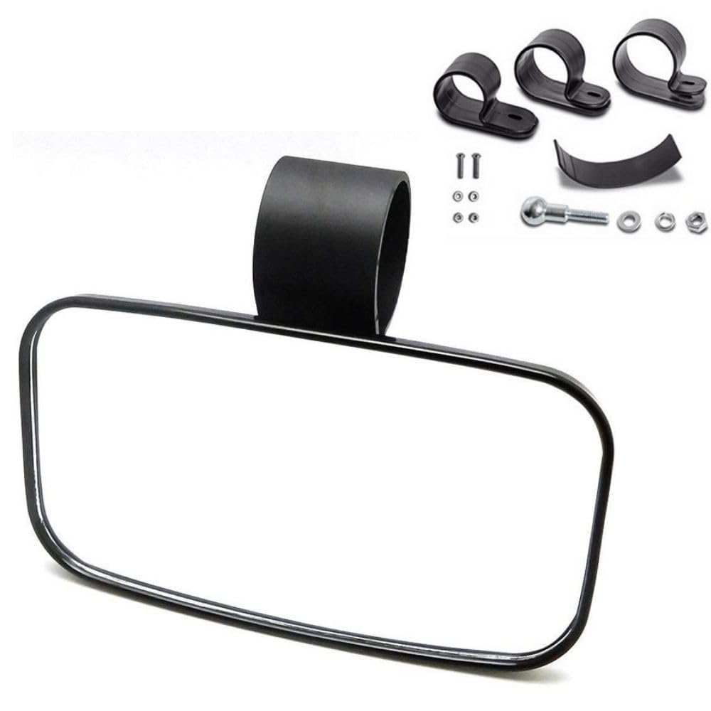 PLEAVIT Forklift/Tractor/ATV Side Mirrors/Rearview Mirrors for Agricultural and Construction Equipment, Universal Square Shape with Brackets