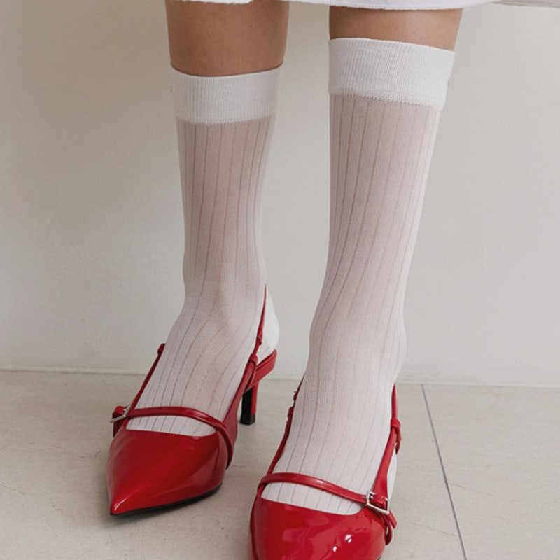 Tatiana Glitter See-Through Socks SC8088 2 Colors