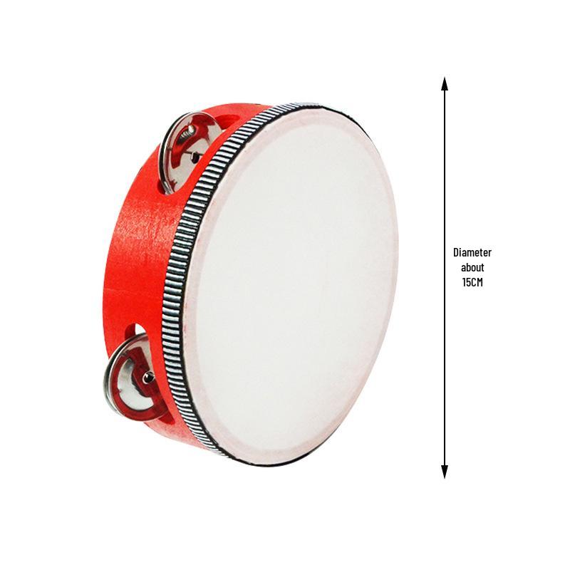 Children's Orff Percussion Instruments: Triangle, Castanets, Maracas, Tambourine, Wood Block, Cymbals