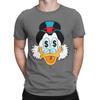 Fun Scrooge McDuck Money Pattern Mens Crew Neck 100 Cotton TShirt Famous Anime Unisex Comfortable Women Men Tshirts