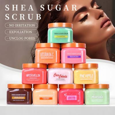 Shea Zuckerpeeling Zucker Salz Peeling Weichmachend Exfolierend Hühnerhaut Abgestorbene Haut Feuchtigkeitsspendend Glatt Sanft Badesalze