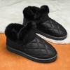 Thick-soled snow boots winter new short tube thickened velvet warm waterproof and non-slip moisture cotton shoes