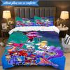 3PCS Colorful Digital Circus Bedding Set,Including 1pc Duvet Cover And 2pcs Pillowcases Perfect for Bedroom, Dormitory, Fan Christmas gift