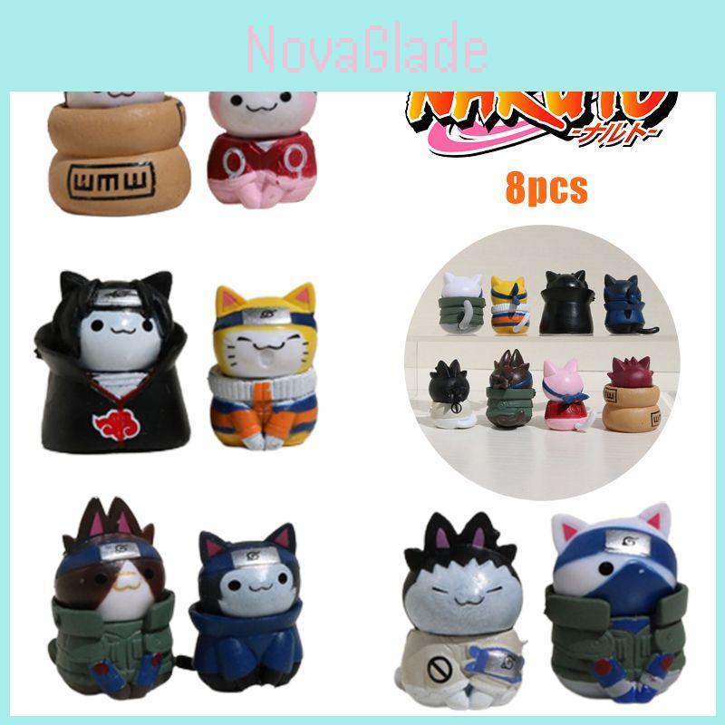 Captivating 8pcs Naruto Cat Action Figures Toys Anime Model Doll Kids Gift