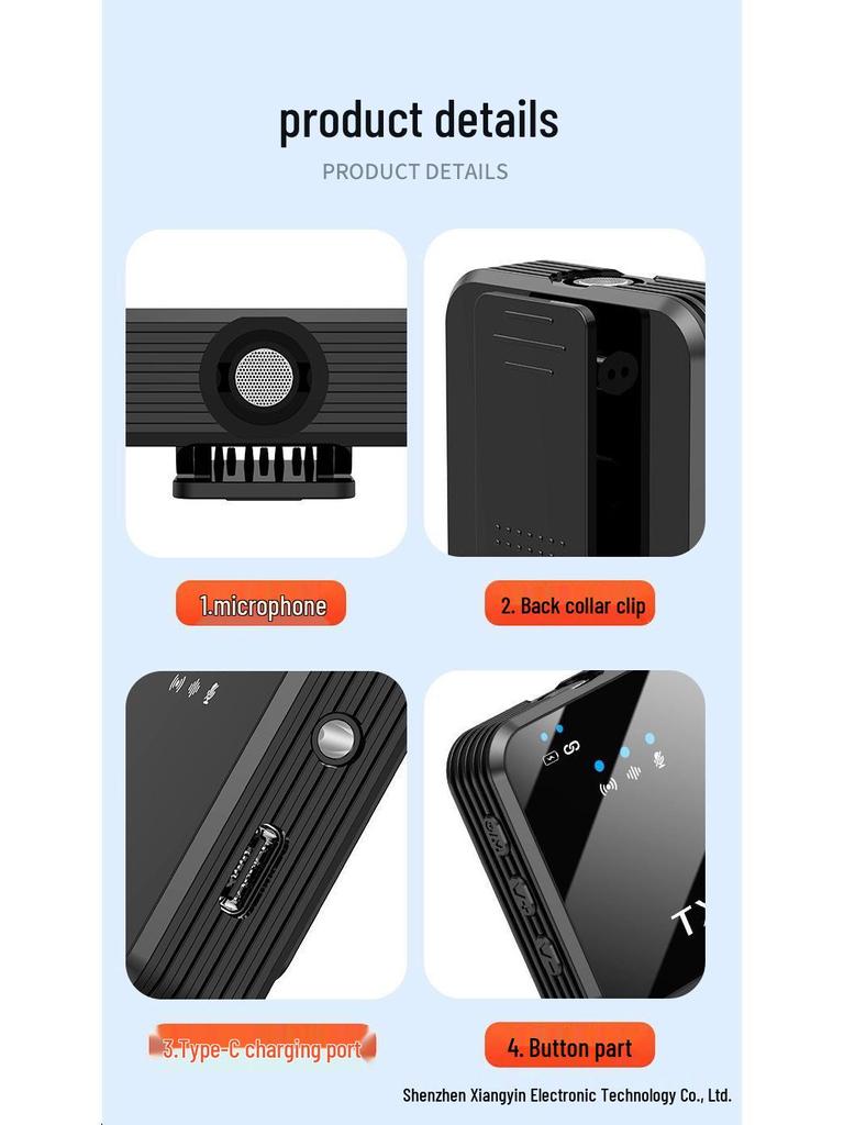 Wireless Lapel Microphone F12F13: Three-in-One Noise-Reducing Mic for Outdoor Live Broadcasts.