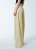 UNKNOWN PLANET Wide Flare Cotton Pants Cream Beige
