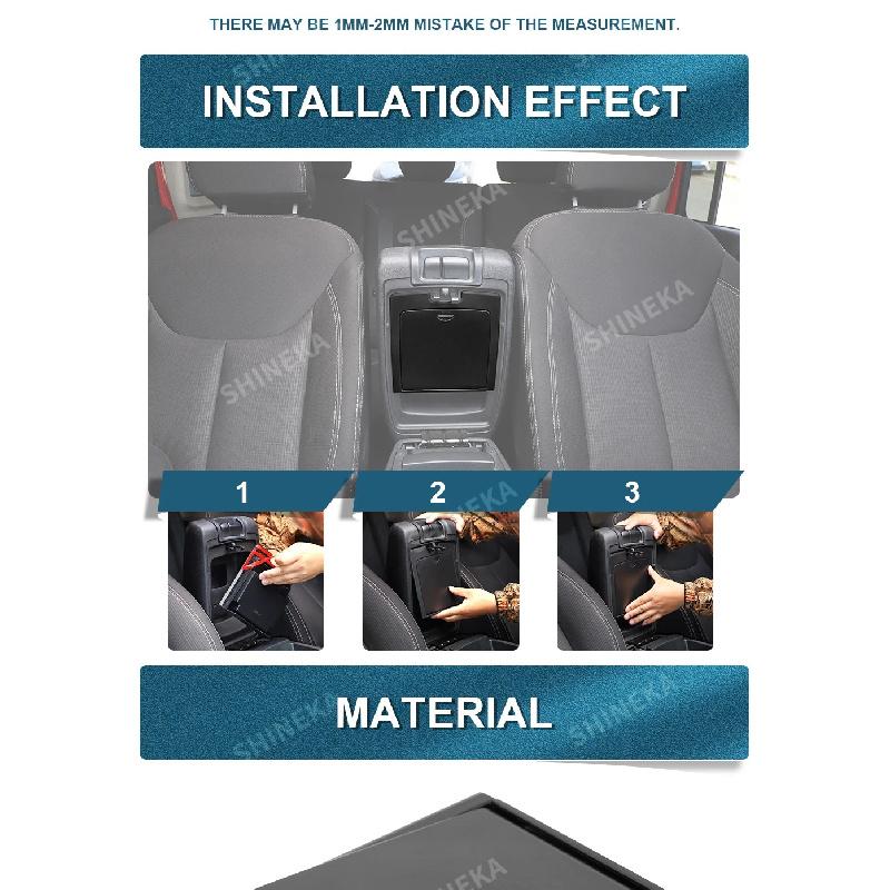 SHINEKA Car Center Console Armrest Box Storage Box for Jeep Wrangler JK 2011 2012 2013 2014 2015 2016 2017 Interior Accessories
