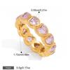 Yori New Arrival Colorful Cubic Zirconia Ring 18k Gold Color Pvd Plated Geometric Charm Finger Fashion Jewelry Wholesale