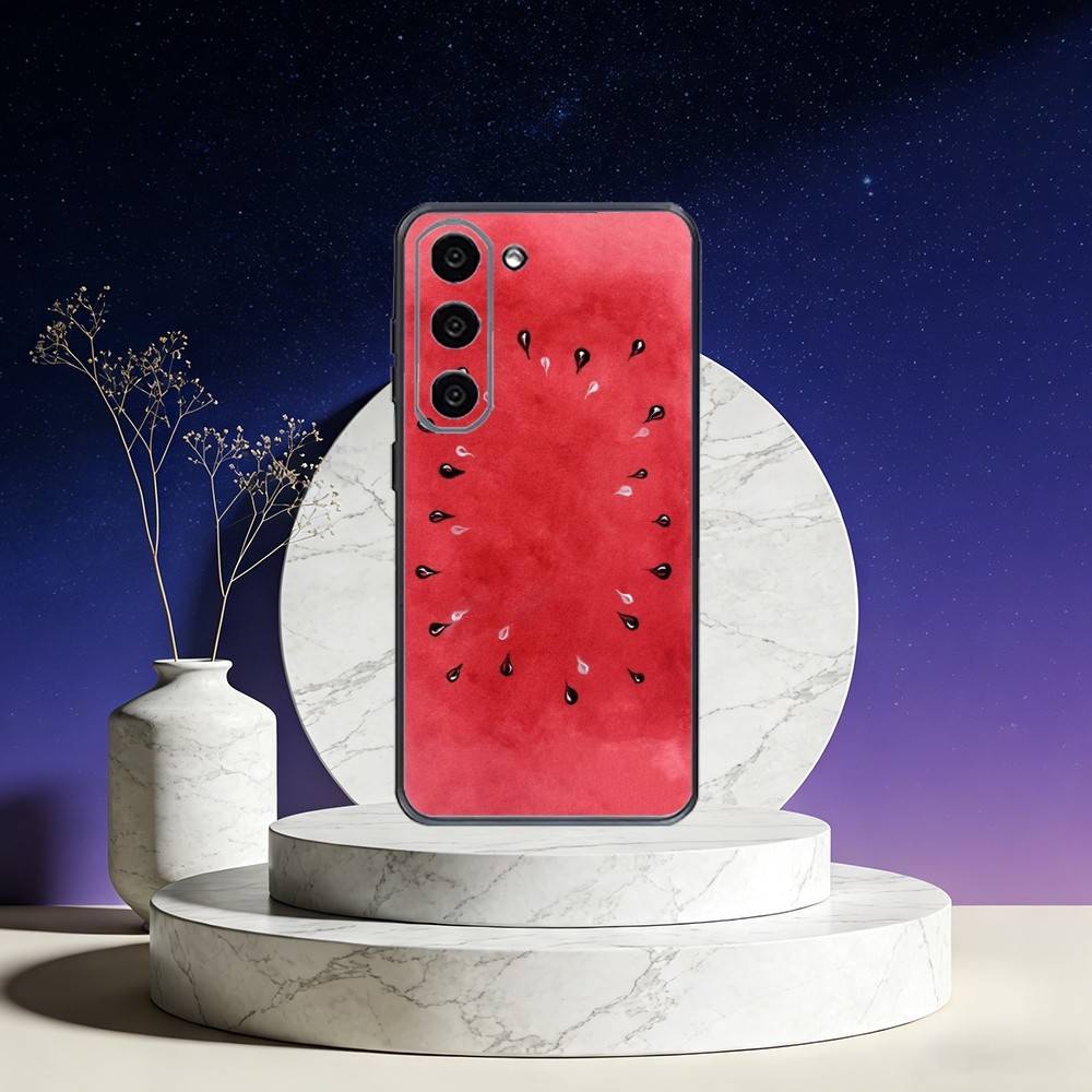 

Fruit W-Watermelon Phone Case For Samsung Galaxy A73,A72,A71,A70,A53,A52,A51,Others Soft Black Cover Samsung a11