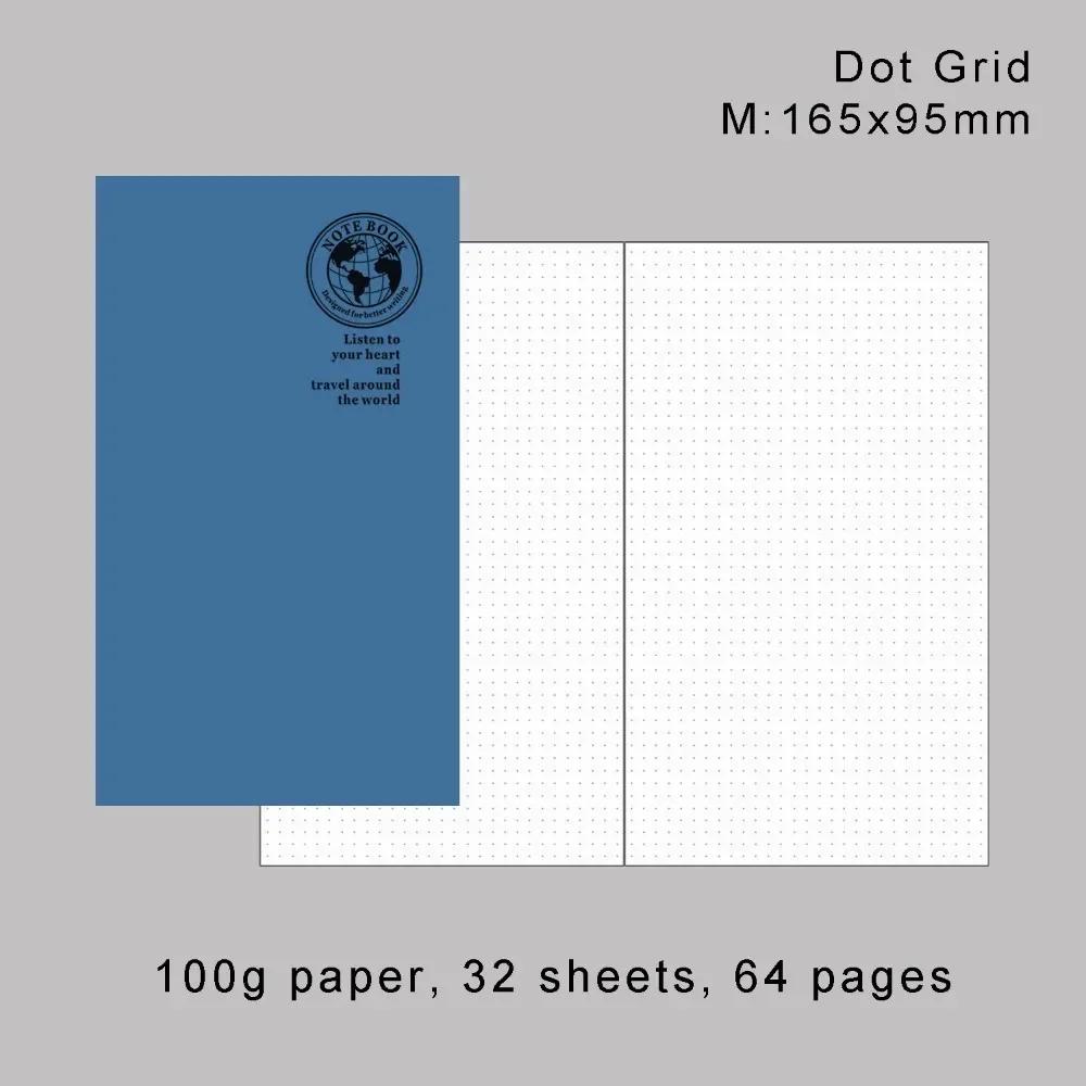 Retro Foil Gold Cover Travelers Notebook Refill Filler Paper for Midori Notebook and Journal Insert Refill Standard Passport