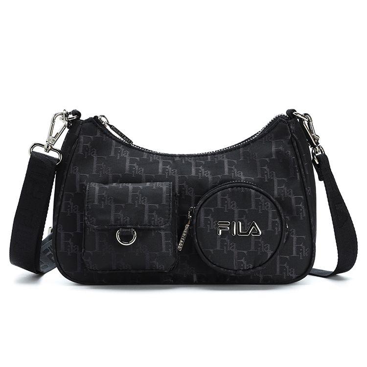 

FILA Heritage Баскетбольна тканинна сумка через плече Жіночі сумки Чорний F13W328165F-BK Jet Black,XS