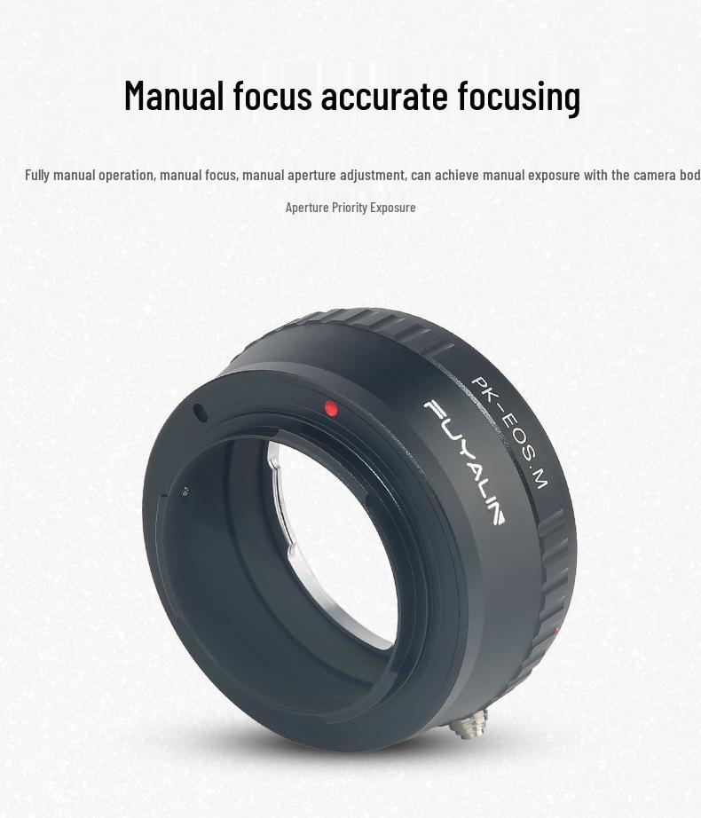 PK-EOSM Lens Adapter for Pentax PK Lenses To Canon EOSM M10 M5 M Mirrorless Cameras