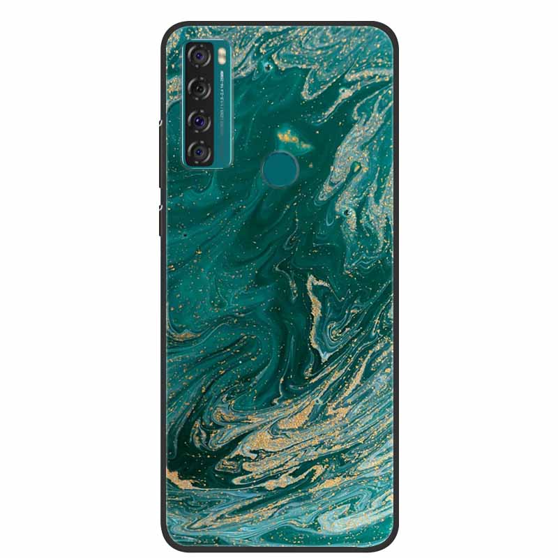 Per Custodia TCL 20 SE Marmo Silicone TPU Cover Posteriore Morbida Custodia per Telefono Per TCL 20 SE T671H Coque Cartoon Antiurto Moda Funda