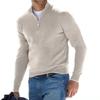 Autumn Winter Men's Knit Pullovers Solid Color Half Zipper Sweaters Men Oversized Breathable Streetwear Knitted Sweater