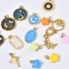 Stainless Steel Star and Moon Pendant for DIY Bracelet or Necklace - Versatile Fashion Jewelry Charm