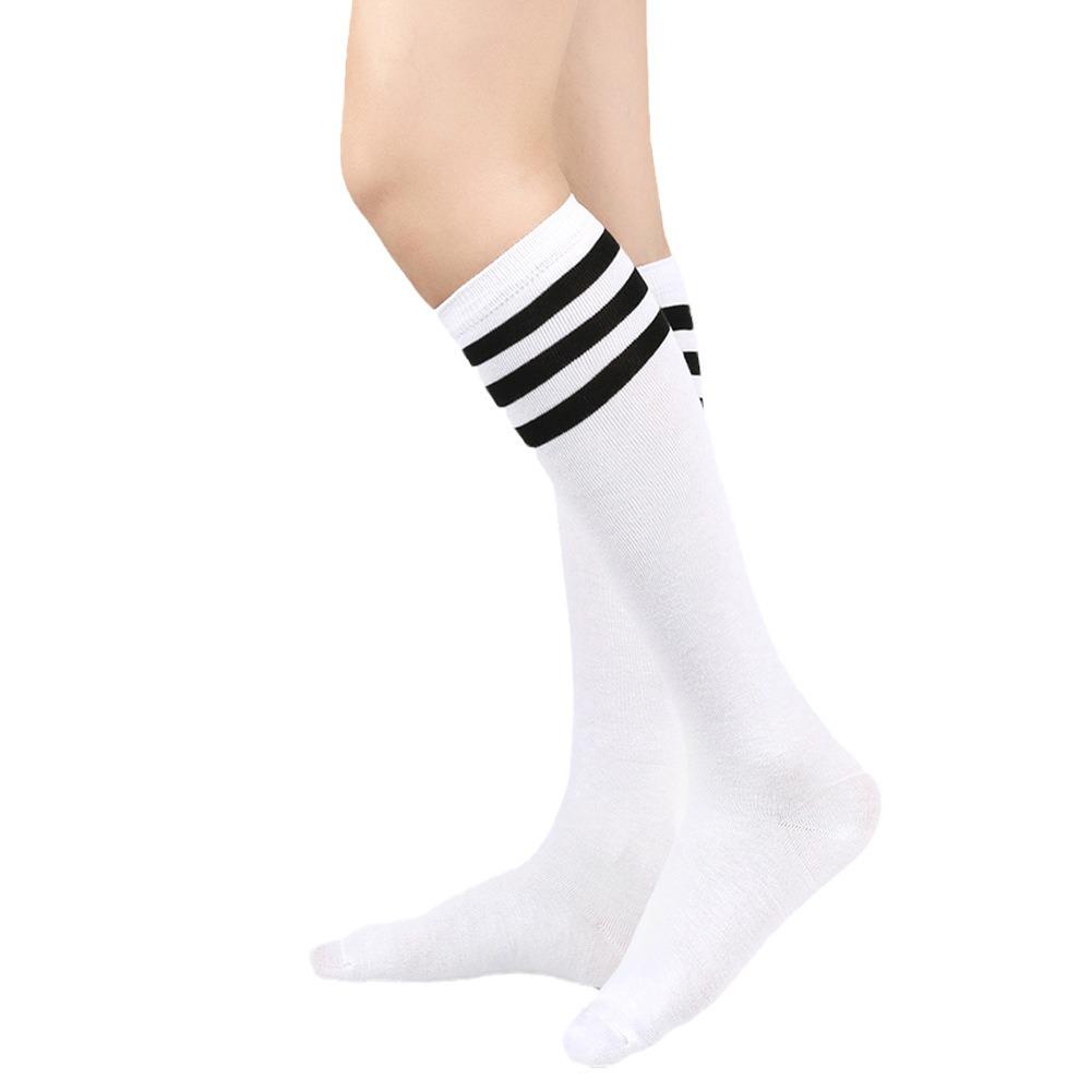 Black White Striped Long Socks Women Sexy Over Knee Thigh High Socks Over The Knee Stockings Ladies Girls Warm Long Tube Socks