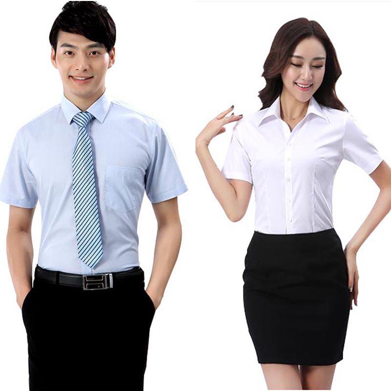 Damen Weiße Kurzarm Professionelle Bluse - Sommer 2023 Arbeitskleidung, Formell & Unisex-Design