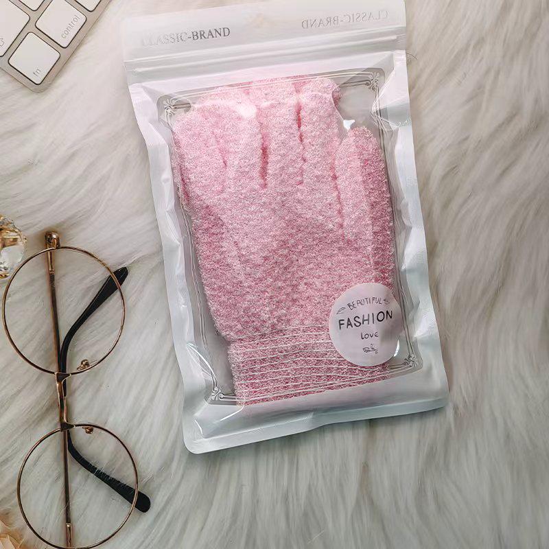 Oboustranné exfoliační rukavice do koupele pro muže a ženy - efektivní pětiprstý design pro hloubkové čištění a dekontaminaci.