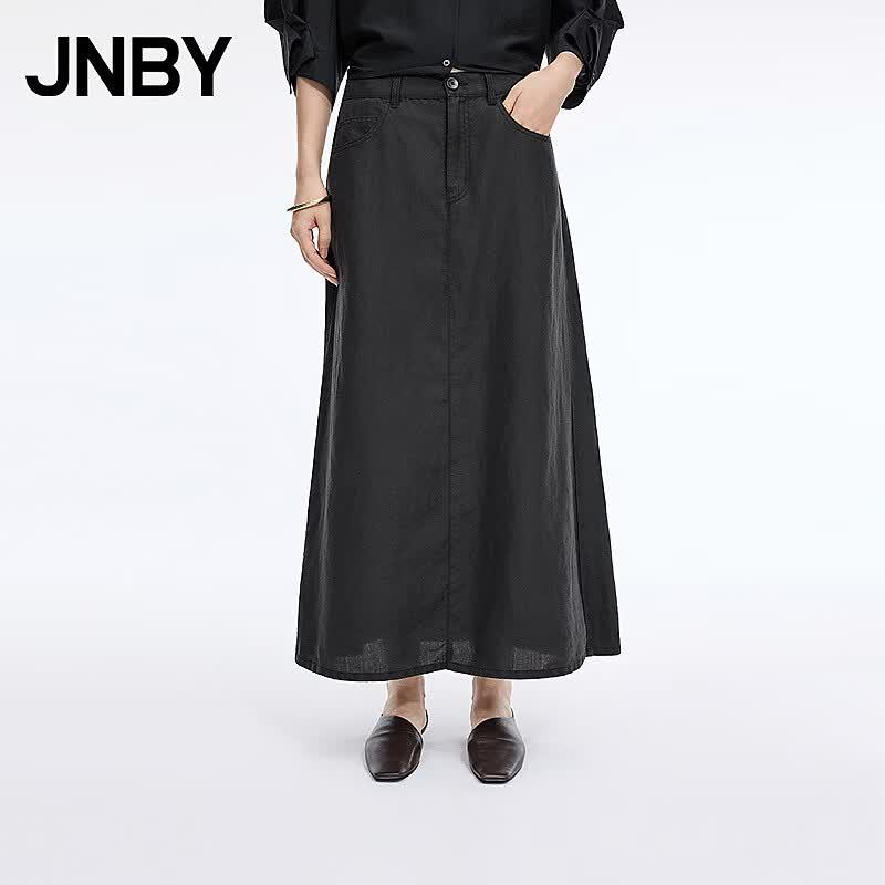 JNBY Women s 2026 Summer A-Line Ramie Midi Skirt XS