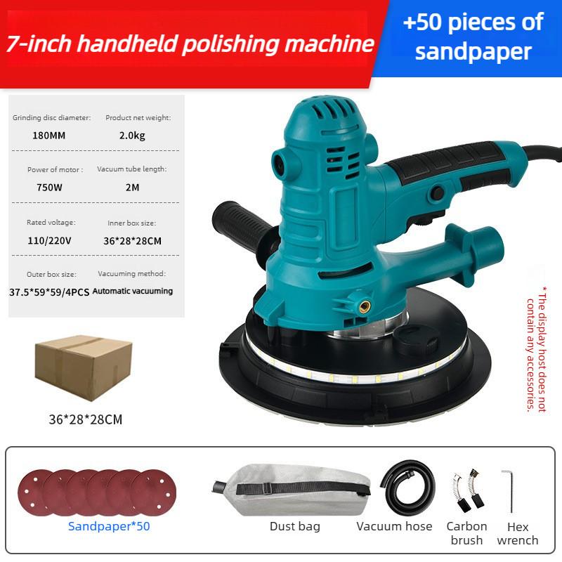 Ultra Light Portable Electric Wall Polishing Machine Self Suction Drywall Sander Short Handle Wall Handheld Sandpaper Machine