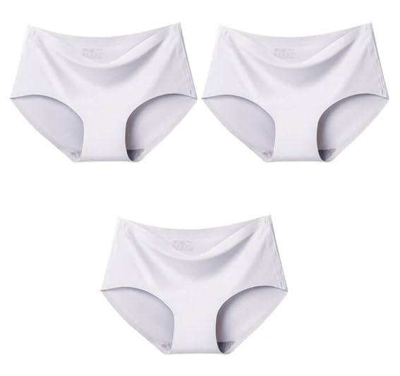 

of Seamless and Comfortable [Set 3] Panties, Ultra-Thin, Stretchy, Breathable, Quick-Drying, Women s Underwear, Non-Contacting, (JP, Alphabet, M, белый