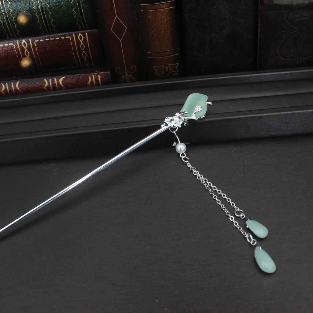 Vintage Metalen Bloem Haarspeld Voor Vrouwen Antieke Haarstok Voor Meisje Haarclip Kostuum Chinese Hanfu Haaraccessoires Bun Maker