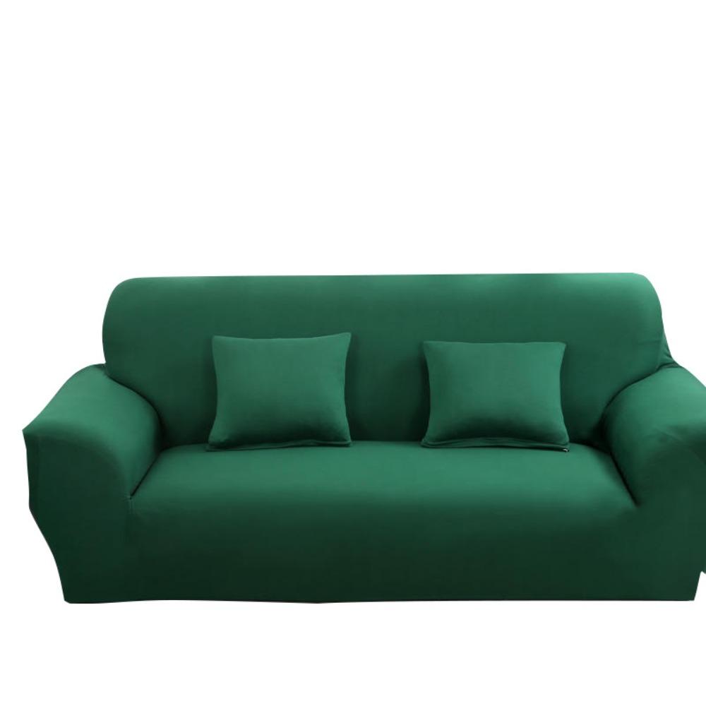 

Stretch Milk Silk Sofa Cover Slipcovers Pure Color Full Elastic Anti Slip Universal for All Seasons Single S 90-140CM