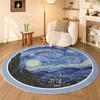 Round Rug Living Room Carpet Soft Bedroom Bedside Floor Mat Plants Flowers French Retro Anti-slip Carpets Home Ddecoration Tapis