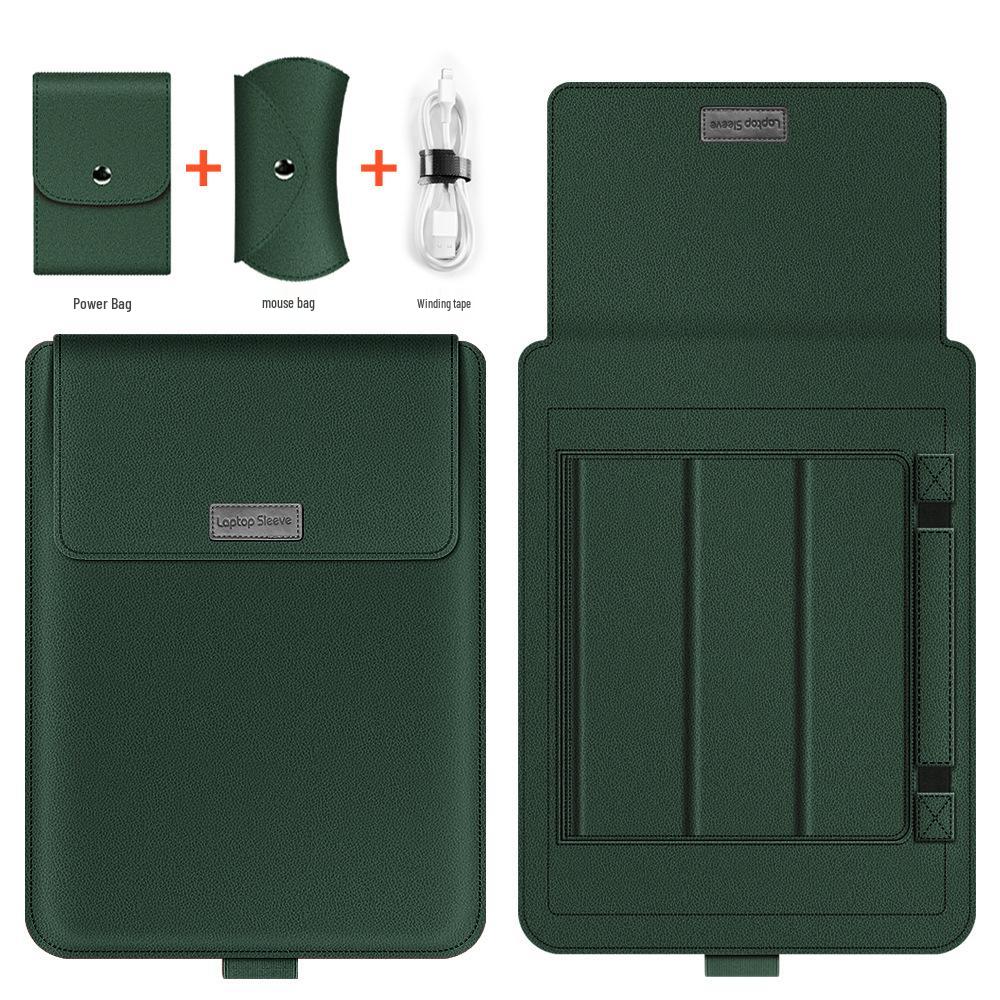 13-Inch PU Leather Laptop Stand and Protective Case with Heat Dissipation